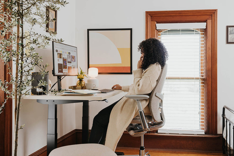 Zody Upholstered Office Chair in lifestyle shot